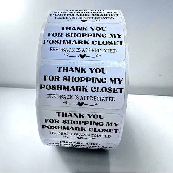 handmade Other - Pack of 100 Thank You Stickers for Poshmark 2in | Packaging Supplies NWT